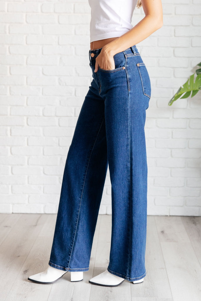 Hazel High Rise Vintage Wide Leg Jeans - The Edit LLC