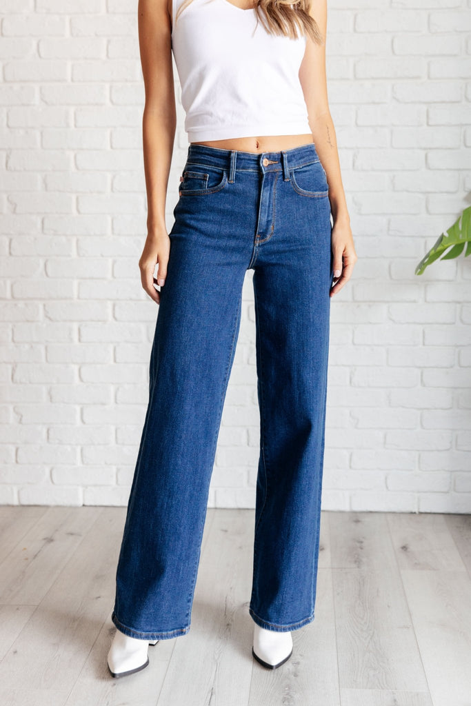 Hazel High Rise Vintage Wide Leg Jeans - The Edit LLC