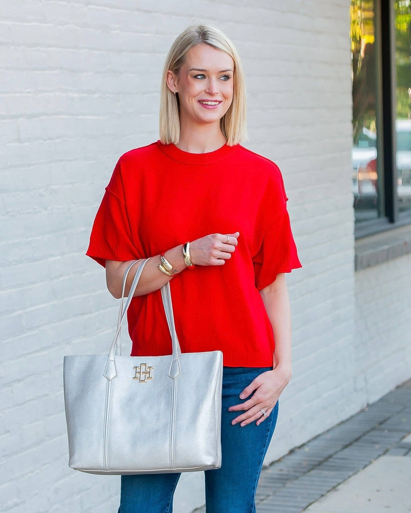 Heath Tote Bag Pearl: Default - The Edit LLC