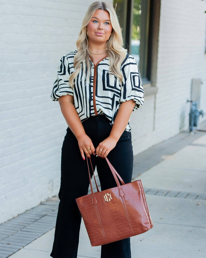 Heath Tote Bag Saddle EC: Default - The Edit LLC