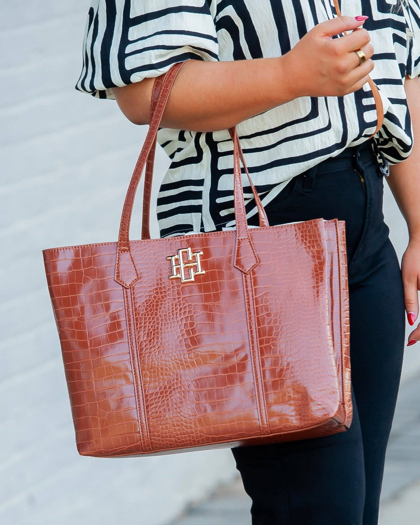 Heath Tote Bag Saddle EC: Default - The Edit LLC