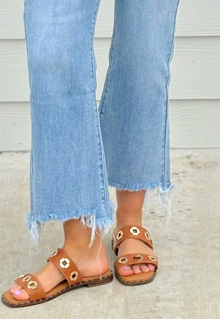 Hey Girl Lowtide - Cognac - The Edit LLC