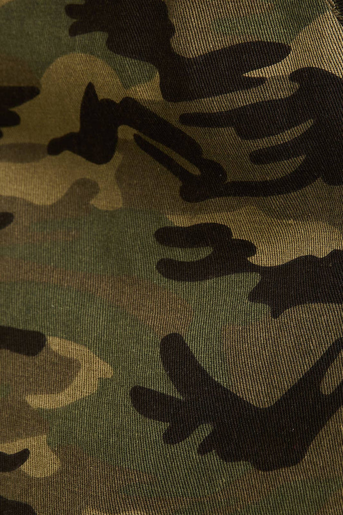 HIGH ELASTIC WAISTED BOW DETAIL CAMOFLAGE MINI SKIRT - The Edit LLC