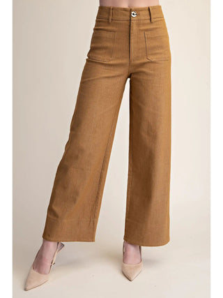 High Rise Stretchy Jeans - Camel - The Edit LLC