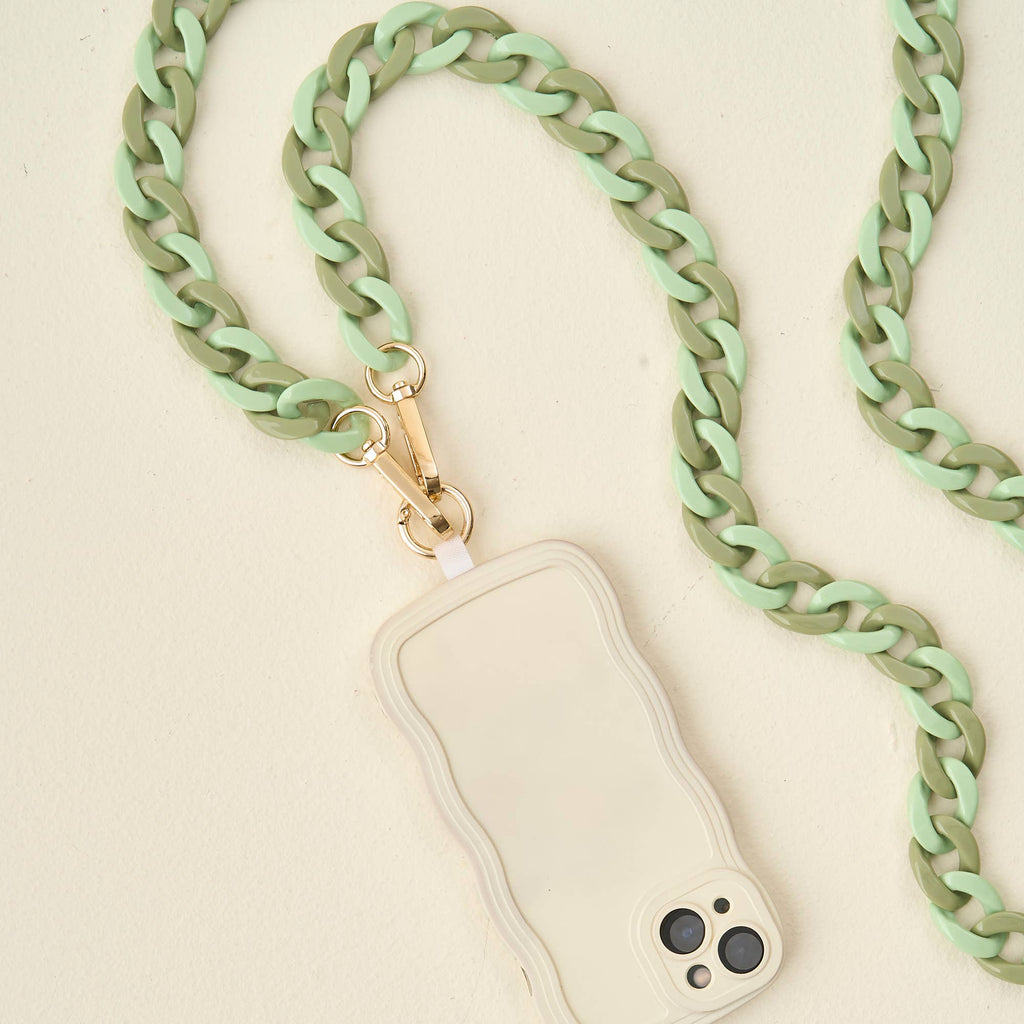 Hold the Phone Crossbody Chain - Duo Sage - The Edit LLC