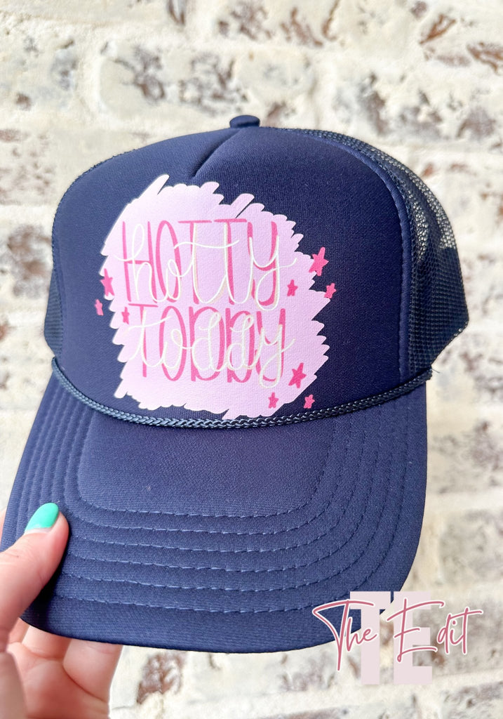 Hotty Toddy Navy Trucker Hat - The Edit LLC