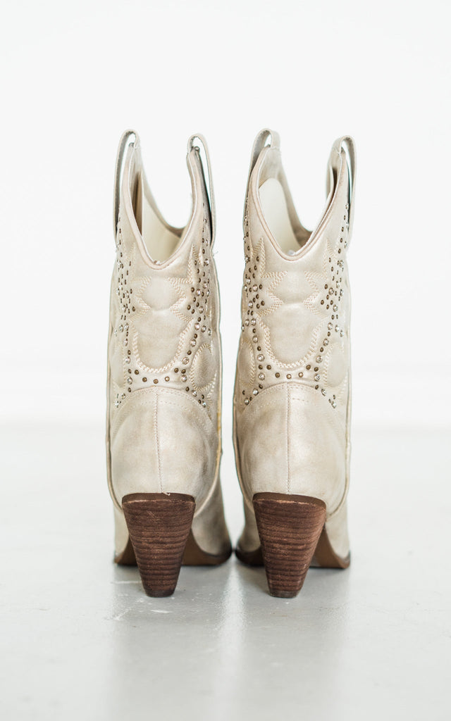 Houston Western Boots in Champagne - The Edit LLC