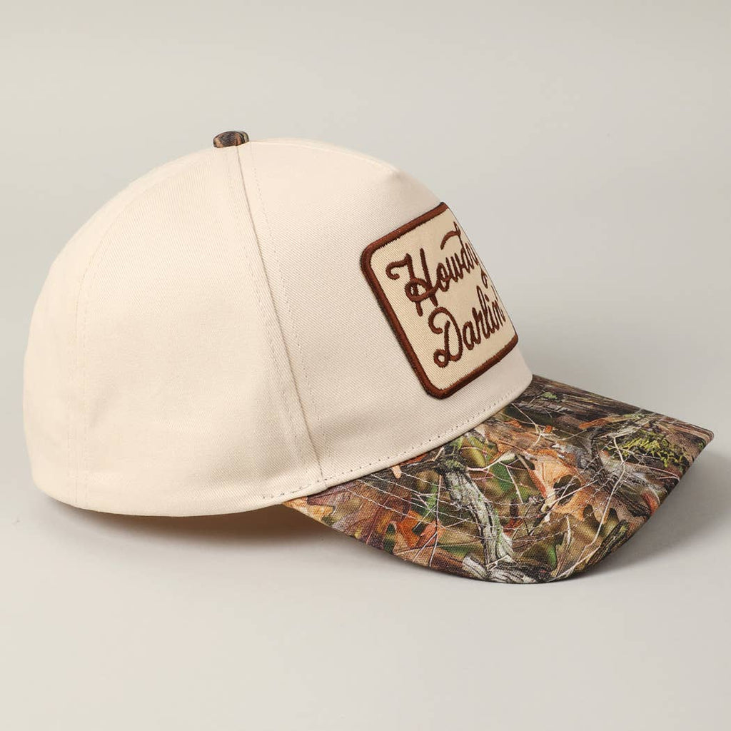 Howdy Darlin' Embroidery Patch Realtree Cap: CAMO / ONE SIZE - The Edit LLC