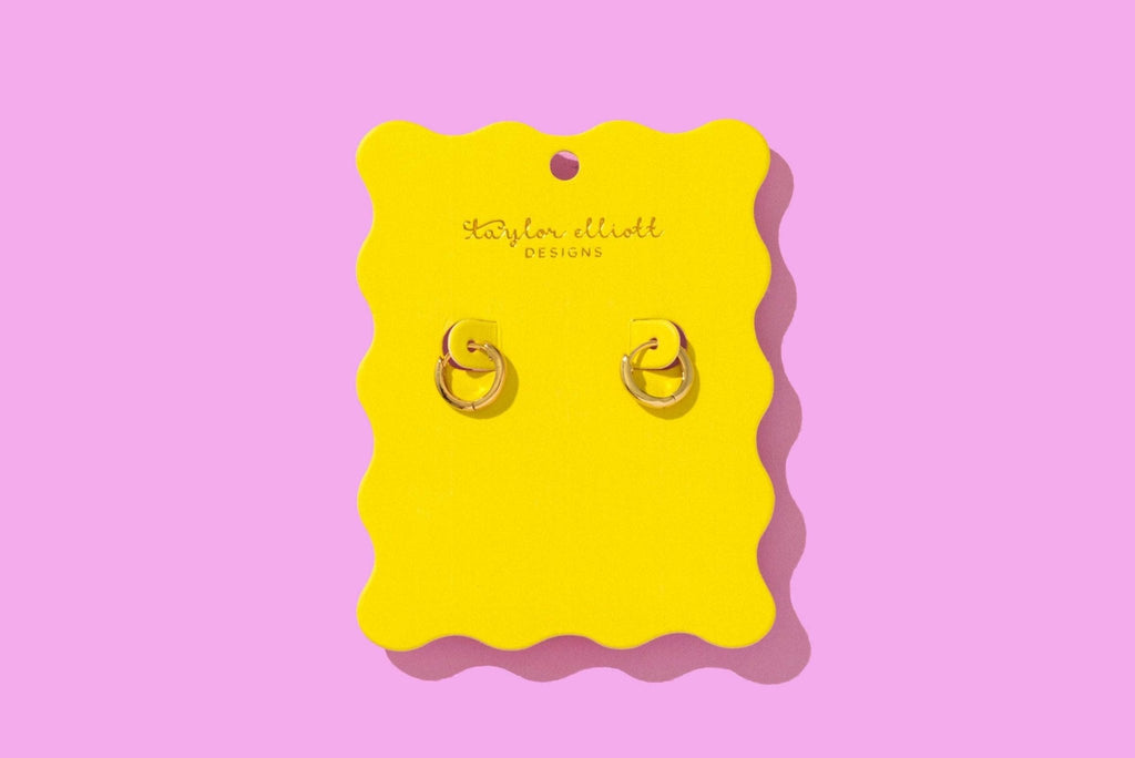 Huggie Earrings - Gold - Plated Small Hoops - Julia - The Edit LLC