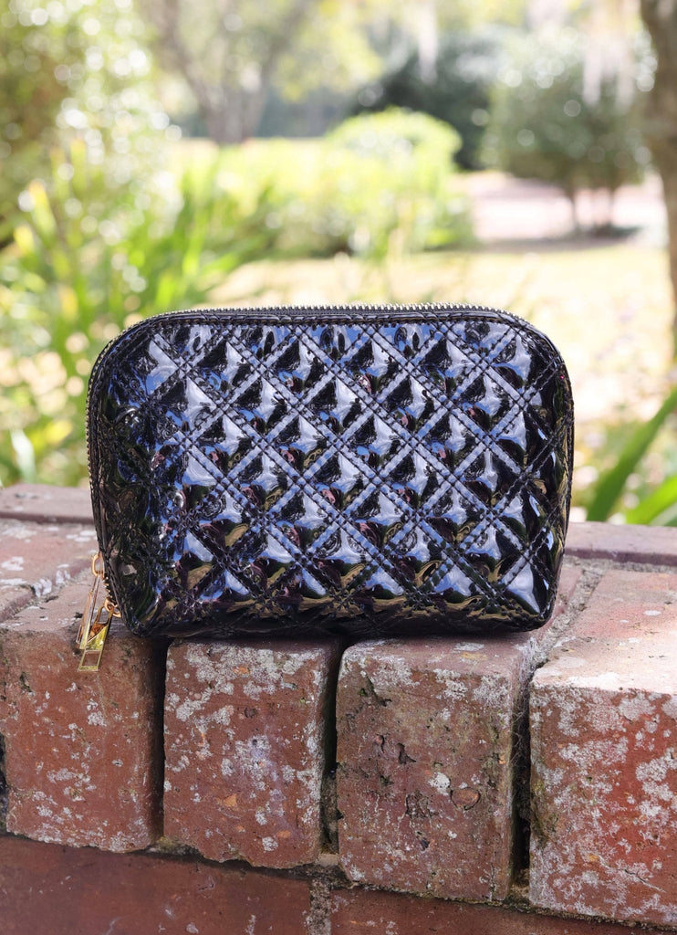 Ibiza Small Pouch Black Patent - The Edit LLC