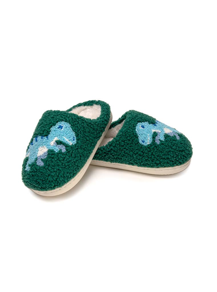 Indoor / Outdoor Slippers - Kids - Blue Dinosaurs - The Edit LLC