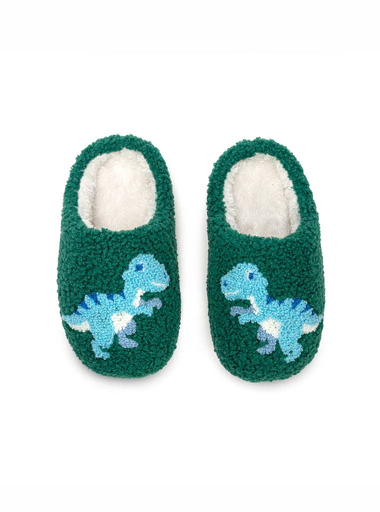 Indoor / Outdoor Slippers - Kids - Blue Dinosaurs - The Edit LLC