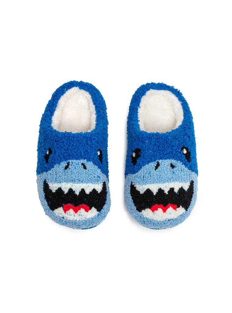 Indoor / Outdoor Slippers - Kids - Shark - Blue: LITTLE KIDS 9 - 12 - The Edit LLC