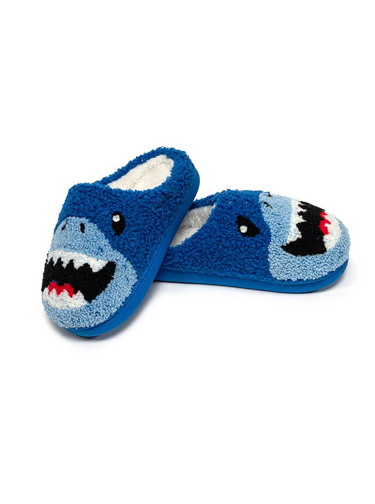 Indoor / Outdoor Slippers - Kids - Shark - Blue: LITTLE KIDS 9 - 12 - The Edit LLC