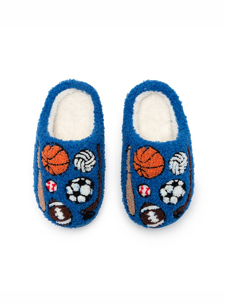 Indoor / Outdoor Slippers - Kids - Sports Equipment - Blue: BIG KIDS 1 - 3 - The Edit LLC