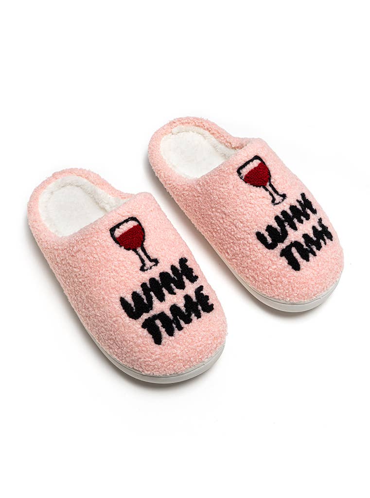 Indoor / Outdoor Slippers - "Wine Time" - The Edit LLC