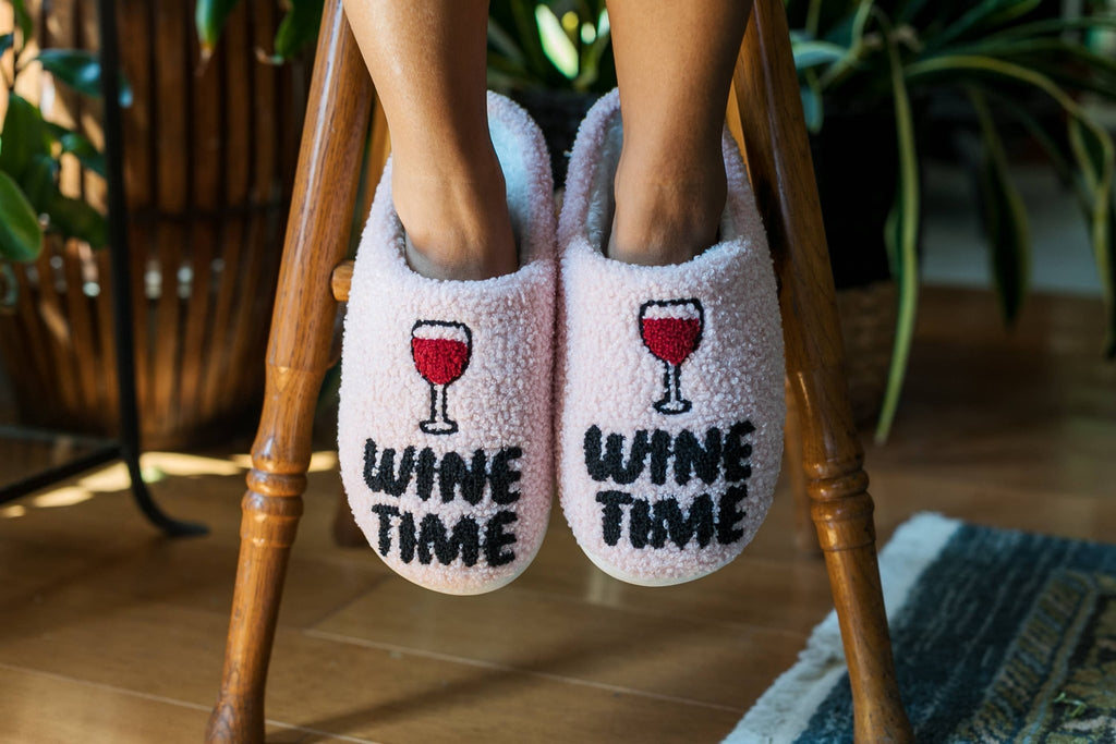 Indoor / Outdoor Slippers - "Wine Time" - The Edit LLC