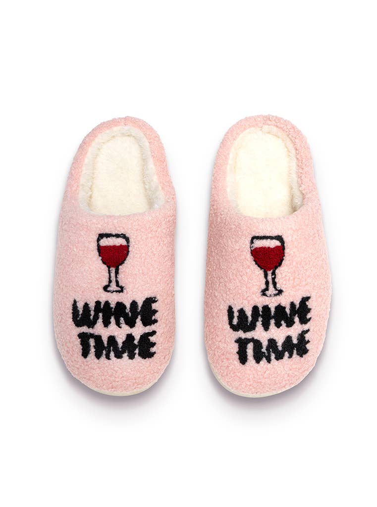 Indoor / Outdoor Slippers - "Wine Time" - The Edit LLC