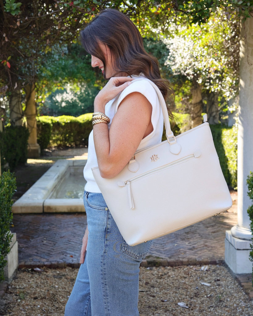 Jayden Tote Cream: Default - The Edit LLC