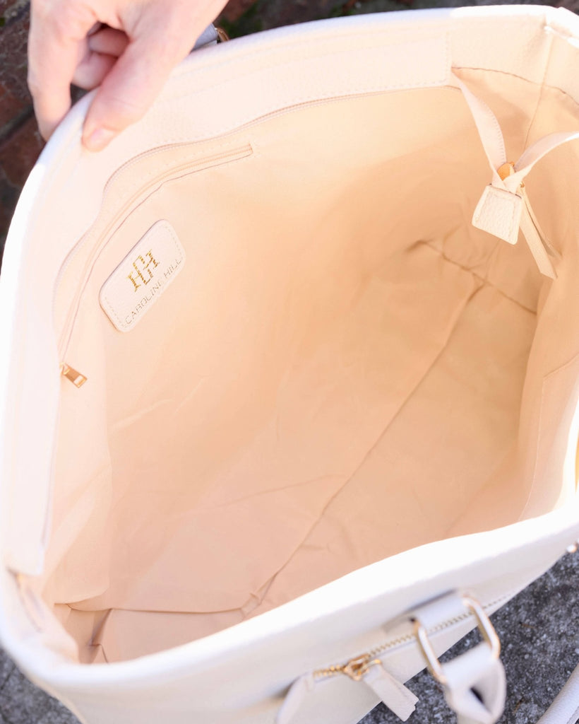 Jayden Tote Cream: Default - The Edit LLC