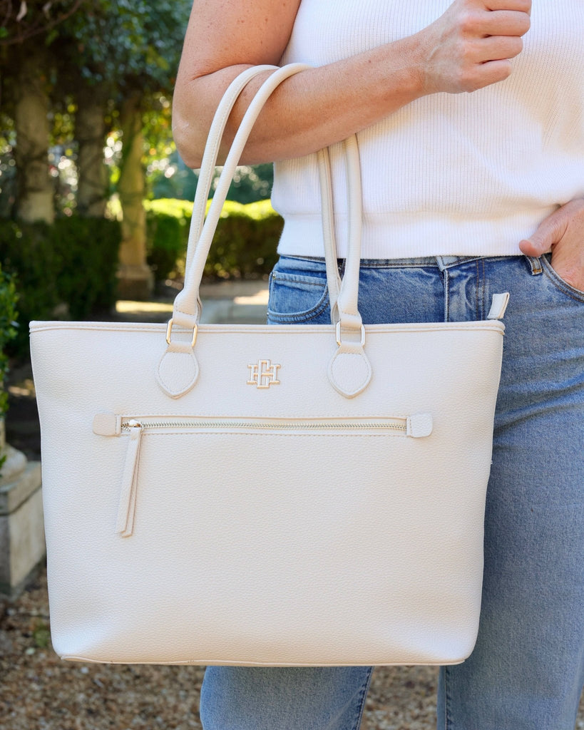 Jayden Tote Cream: Default - The Edit LLC