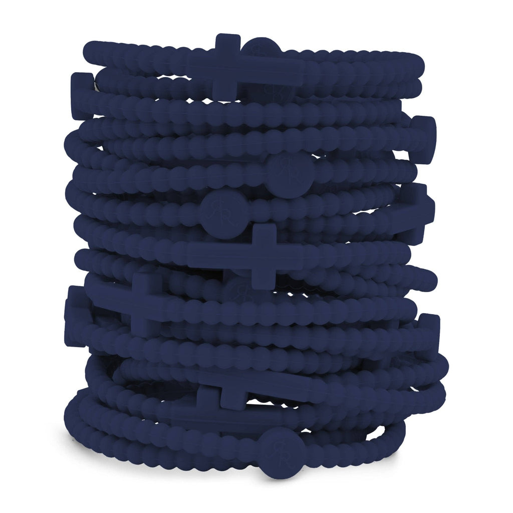 Jesus Bracelets - Group Packs: Navy (25 Pack) / Medium - The Edit LLC