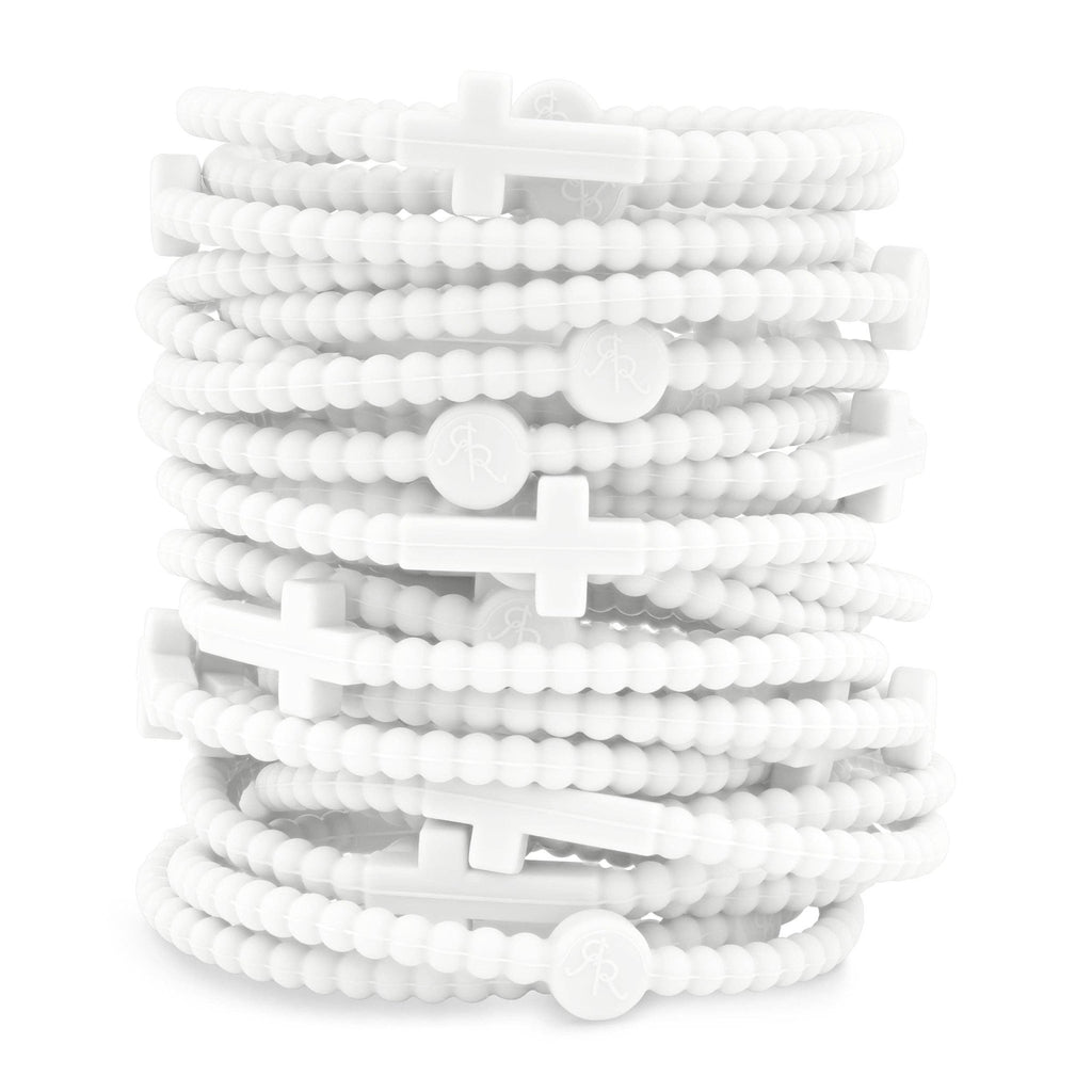 Jesus Bracelets - Group Packs: White (25 Pack) / Small - The Edit LLC