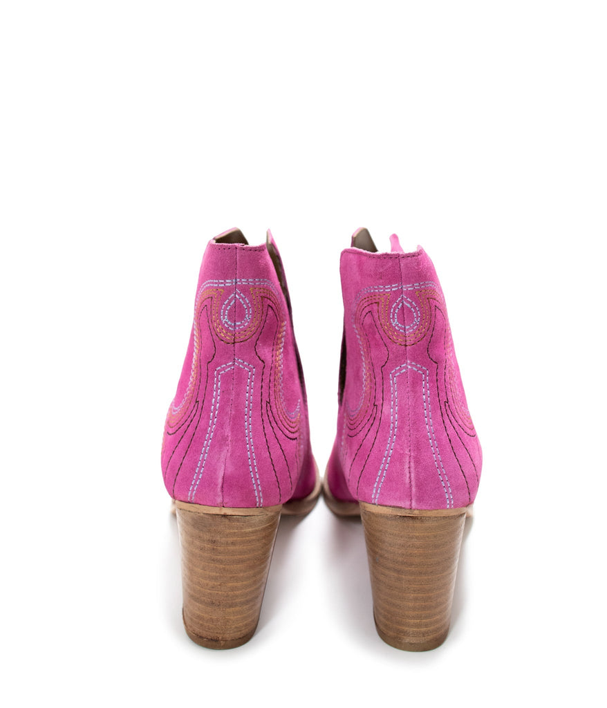 Journee Ankle Boots in Magenta - The Edit LLC