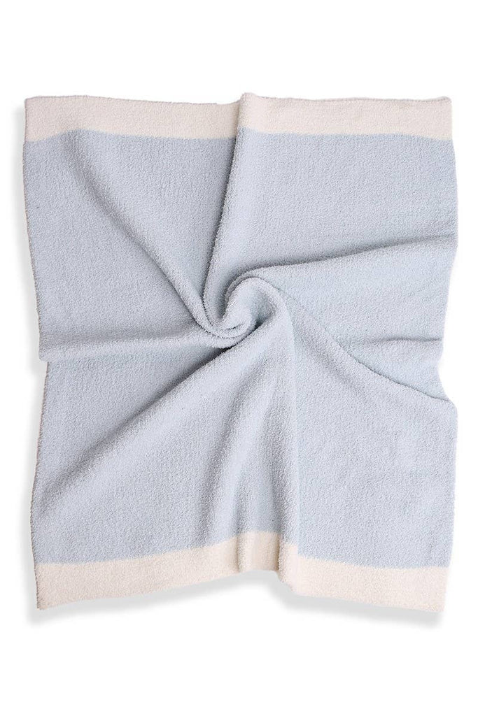 Kids Color Block Luxury Soft Throw Blanket: BLUE / ONE SIZE - The Edit LLC