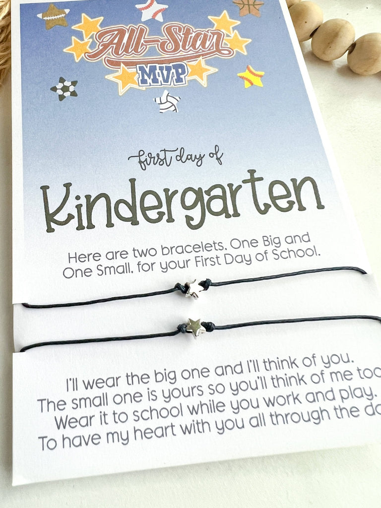 Kindergarten Back to School Wish Bracelet Star Mommy & Me - The Edit LLC
