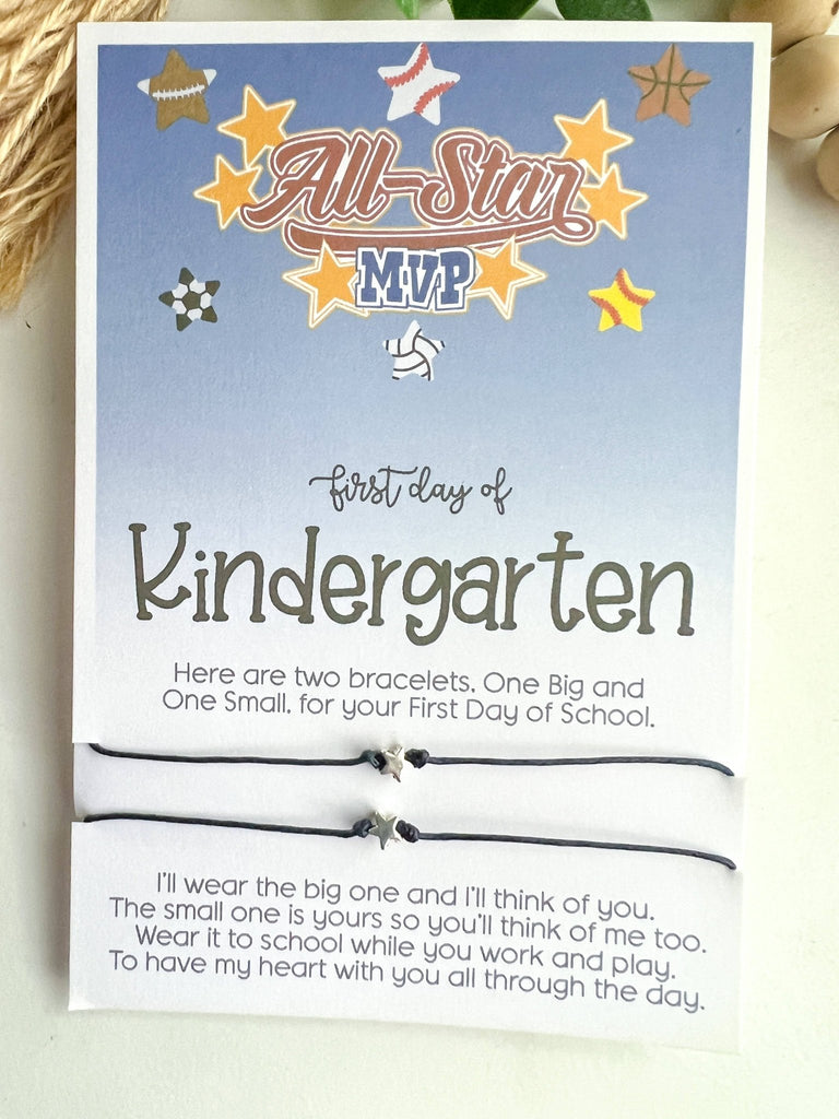 Kindergarten Back to School Wish Bracelet Star Mommy & Me - The Edit LLC