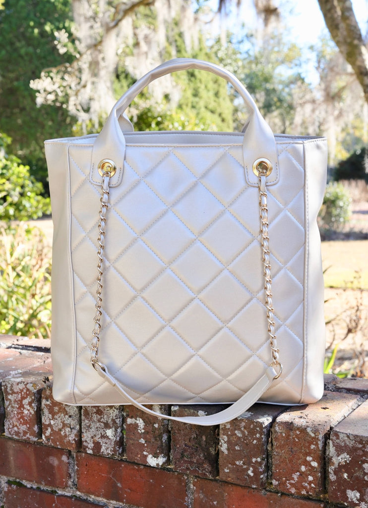 Kinzley Tote PEARL QUILTED LD: Default - The Edit LLC