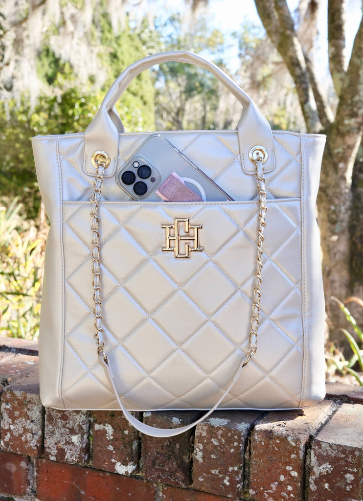 Kinzley Tote PEARL QUILTED LD: Default - The Edit LLC