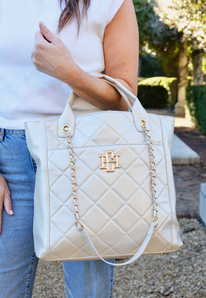 Kinzley Tote PEARL QUILTED LD: Default - The Edit LLC