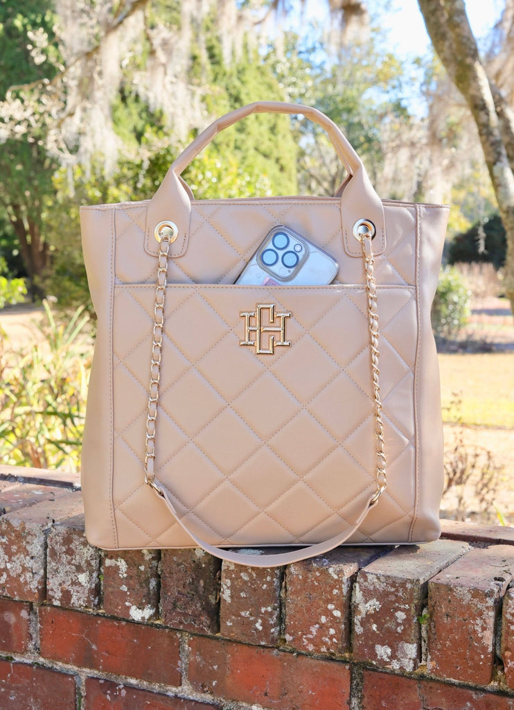 Kinzley Tote TAN QUILTED LD: Default - The Edit LLC