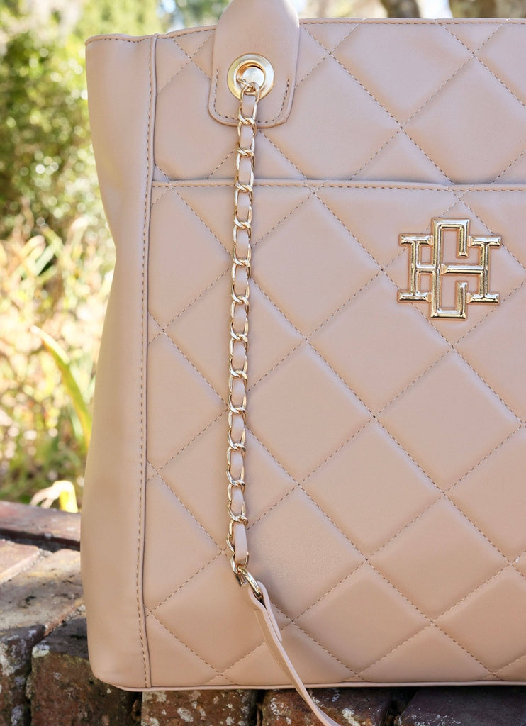 Kinzley Tote TAN QUILTED LD: Default - The Edit LLC