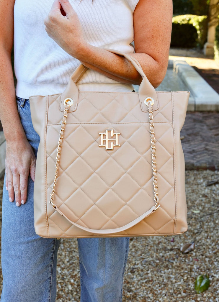 Kinzley Tote TAN QUILTED LD: Default - The Edit LLC