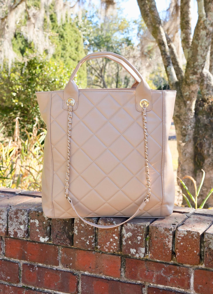 Kinzley Tote TAN QUILTED LD: Default - The Edit LLC