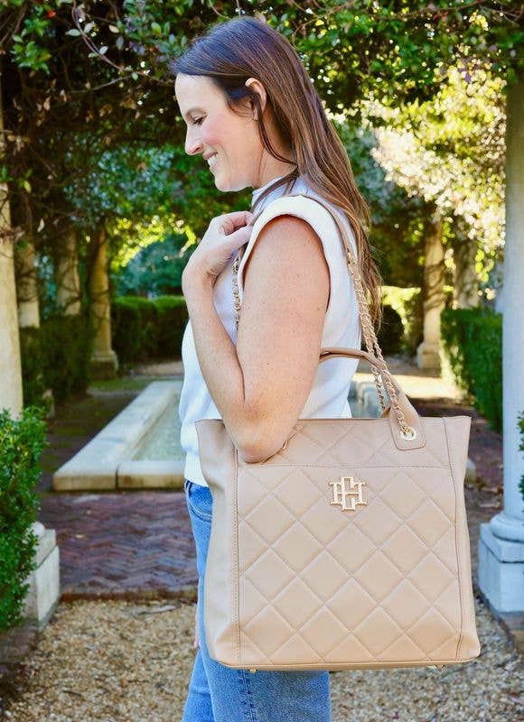 Kinzley Tote TAN QUILTED LD: Default - The Edit LLC