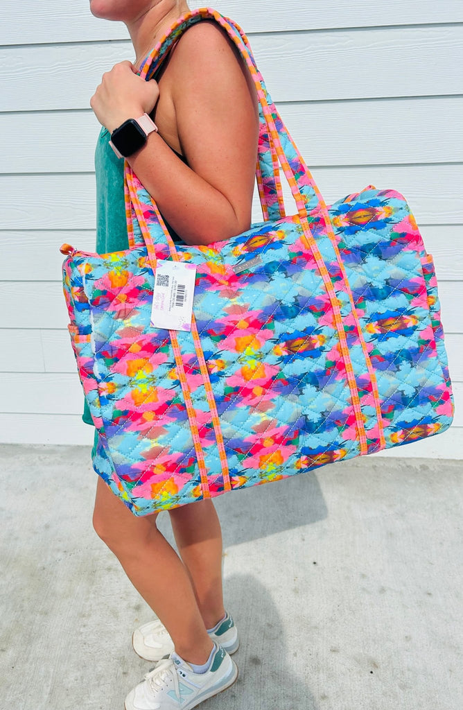 Large Antigua Smile Travel Duffle Bag - The Edit LLC