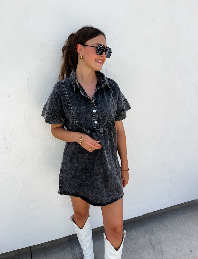 Last Dance Denim Dress - The Edit LLC