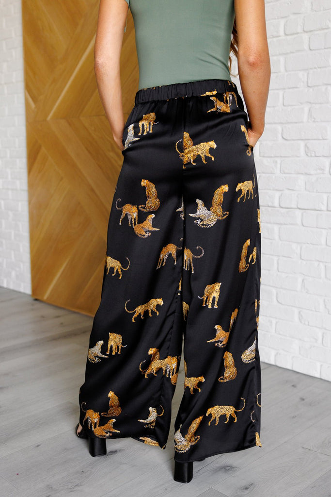 Legendary in Leopard Satin Wide Leg Pants - The Edit LLC