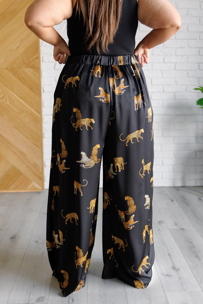 Legendary in Leopard Satin Wide Leg Pants - The Edit LLC