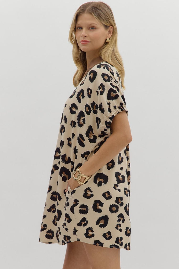 Leopard Bold Mini Dress - The Edit LLC