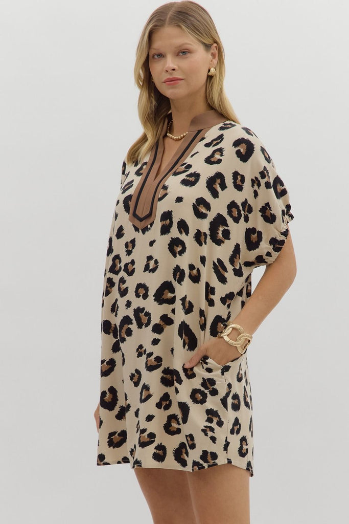 Leopard Bold Mini Dress - The Edit LLC