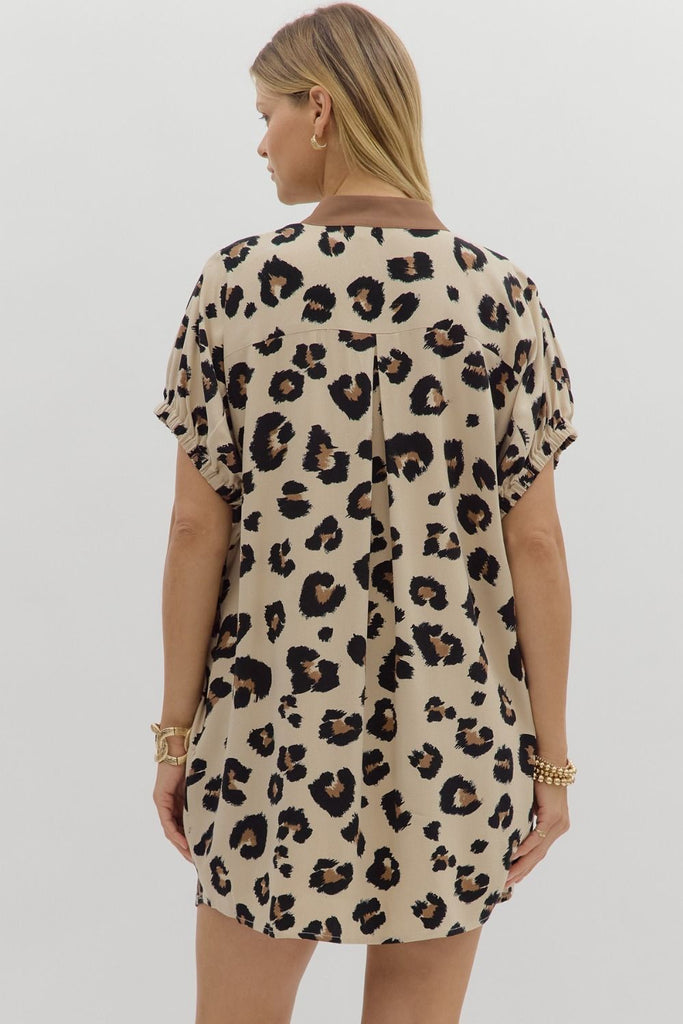 Leopard Bold Mini Dress - The Edit LLC