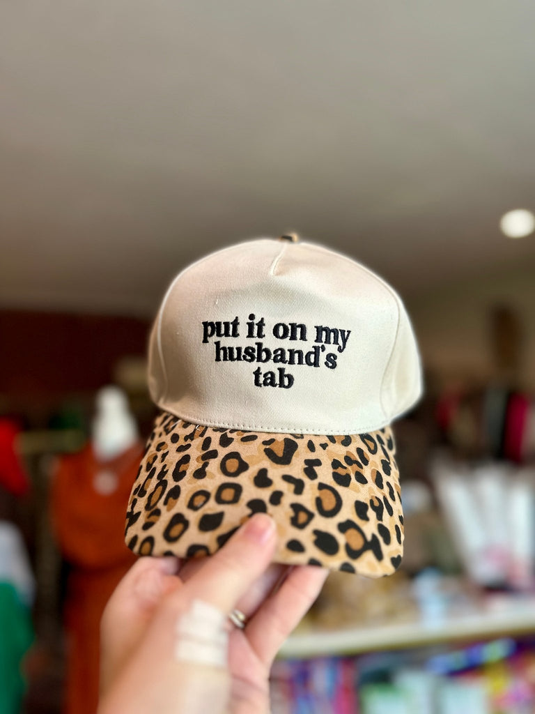 Leopard Husbands Tab Trucker Hat - The Edit LLC