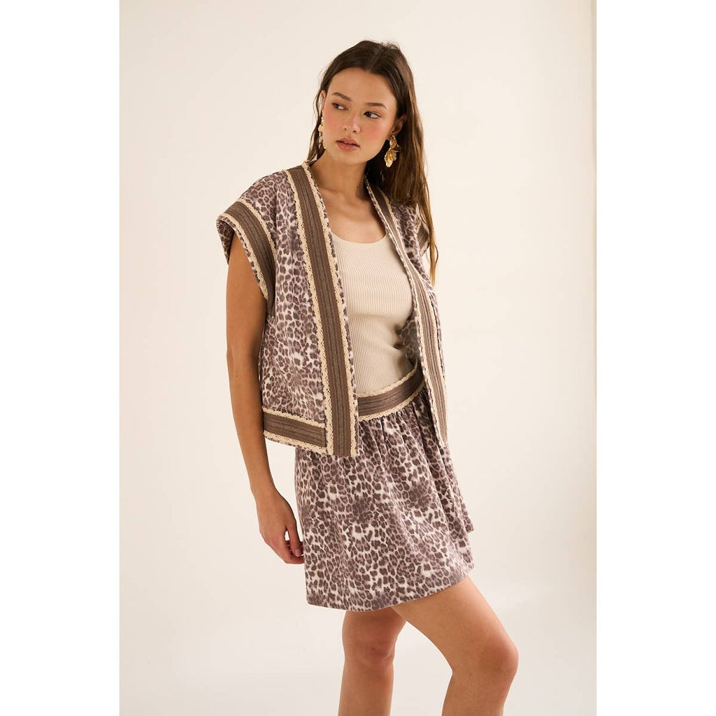 Leopard Knit Skirt - The Edit LLC