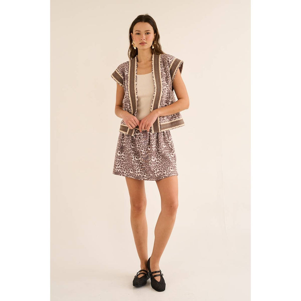 Leopard Knit Skirt - The Edit LLC