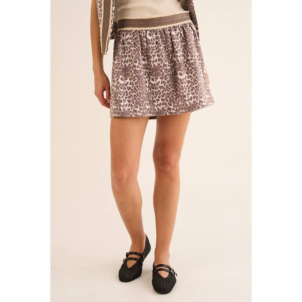 Leopard Knit Skirt - The Edit LLC